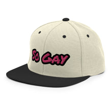 Load image into Gallery viewer, So Gay Snapback Hat - White