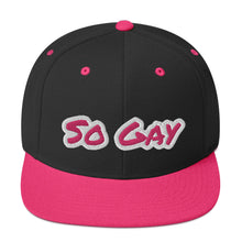 Load image into Gallery viewer, So Gay Snapback Hat - Black
