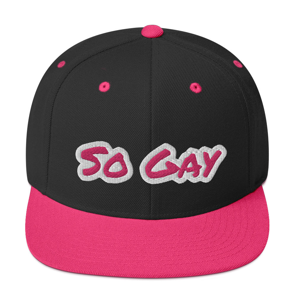 So Gay Snapback Hat - Black