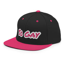 Load image into Gallery viewer, So Gay Snapback Hat - Black
