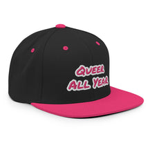 Load image into Gallery viewer, Queer All Year Snapback Hat - Black
