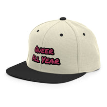 Load image into Gallery viewer, Queer All Year Snapback Hat - White
