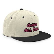 Load image into Gallery viewer, Queer All Year Snapback Hat - White
